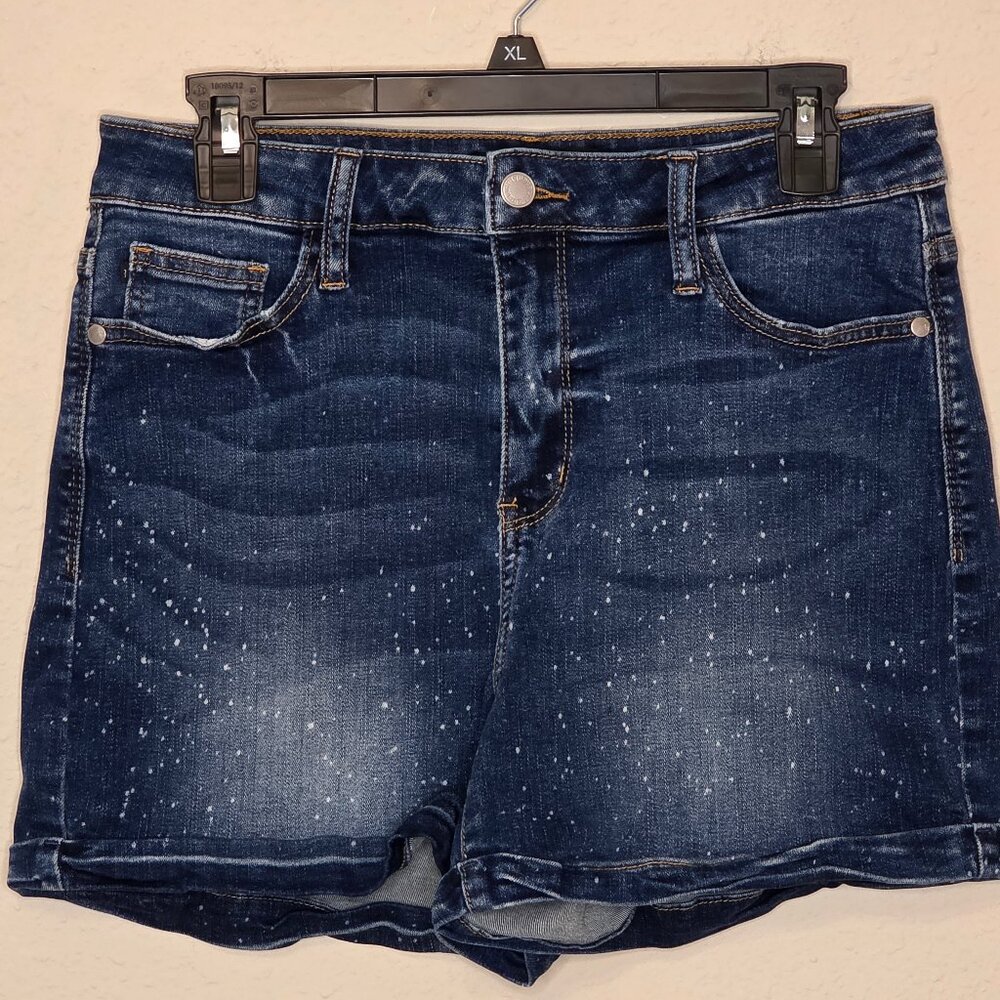 Judy Blue Women's Distressed Paint Splattered Denim Jeans, Size Large